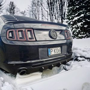 COMPETITION Style Rear Bumper Lower Diffuser - Matte Black (MUSTANG 13-14)