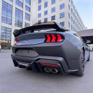 DARKHORSE Style Rear Spoiler Performance w/Gurney Flap - Matte Black (MUSTANG 24-25)
