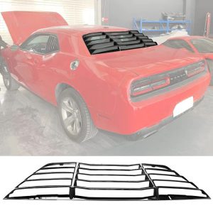 IK Style Rear Window Louvers - Gloss Black (CHALLENGER 08-23)