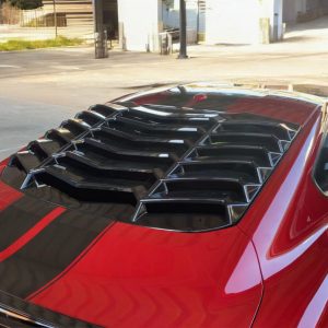 Rear Window Louvers - Gloss Black - LV Style (MUSTANG 15-23 Fastback)