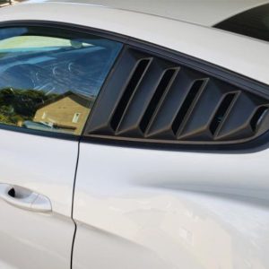Vintage Quarter Window Louvers - Matte Black - SpeedForm (MUSTANG 15-23 Fastback)
