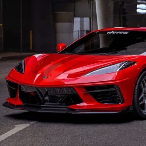 VZR1 Style Front Bumper Lip - Gloss Black (CORVETTE 20-24 C8)